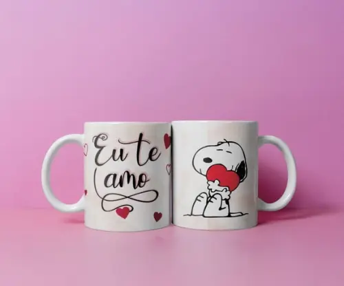 Arquivo Digital Caneca Eu Te Amo Snoopy