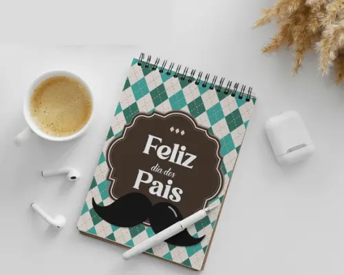Arquivo Digital Capa Bloquinho para Anotações Dia dos Pais