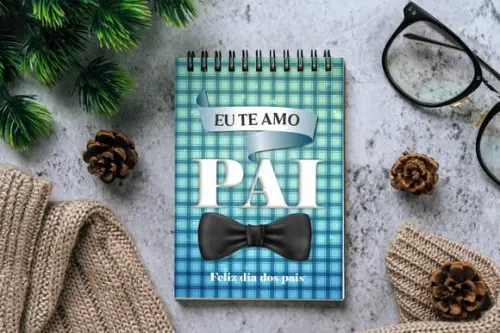 Arquivo Digital Capa Bloquinho para Anotações Dia dos Pais