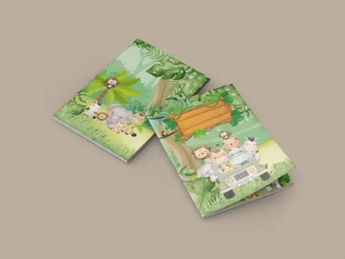 Arquivo Digital Capa e Miolo para Caderno Safari