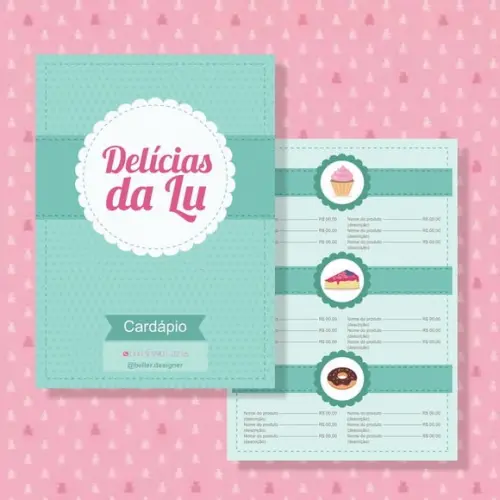Arquivo Digital Cardápio Doces. (personalizado)