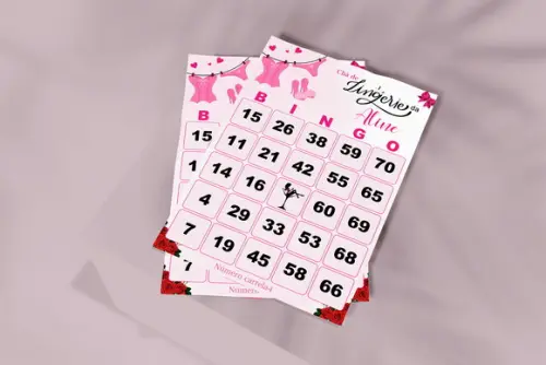 Arquivo Digital Cartelas de Bingo Chá de Lingerie com Nome