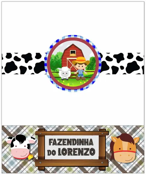Arquivo digital Convite A Fazendinha Editável