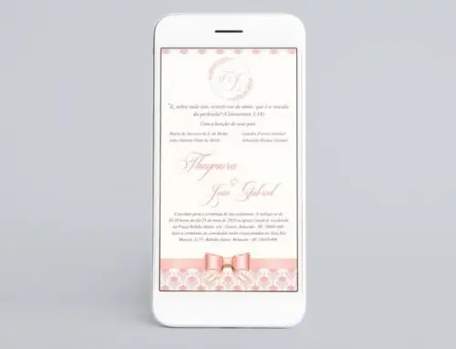 Arquivo Digital Convite Casamento Laços