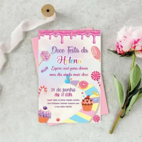 Arquivo digital convite Doces (editamos com seus dados)