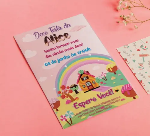 Arquivo digital convite tema Doces (VOCÊ MESMO EDITA)
