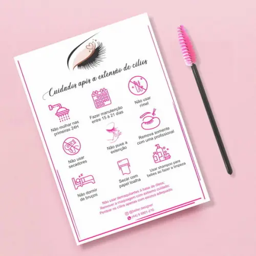 Arquivo Digital Cuidados com Extenção de Cílios