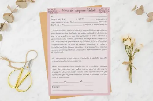 Arquivo Digital Ficha de Anamnese Alongamento de Cílios