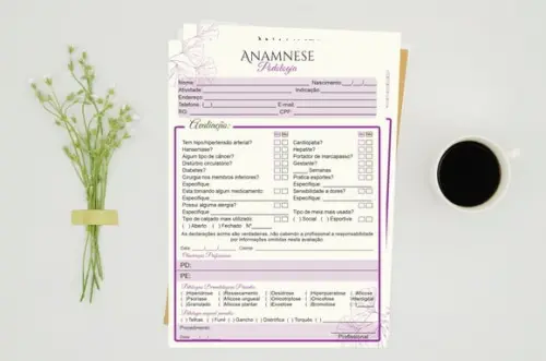 Arquivo Digital Ficha de Anamnese Podologia + Termo de Resp