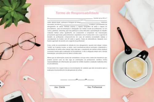 Arquivo Digital Fichas de Anamnese Alongamentos + Termo