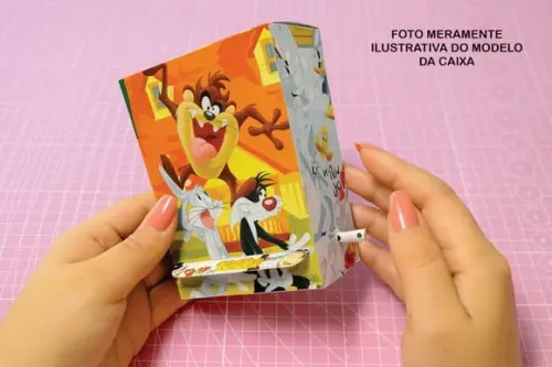 Arquivo Digital Molde Caixinha com Desenhos para Colorir