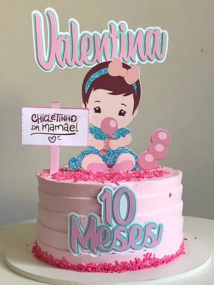 Arquivo Digital Topo de Bolo Chicletinho da Mamãe