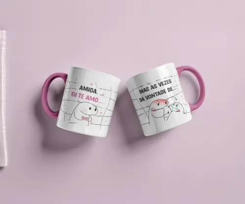 Arte Caneca Amiga Eu Te Amo Flork