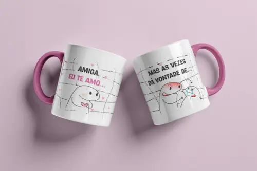Arte Caneca Amiga Eu Te Amo Flork