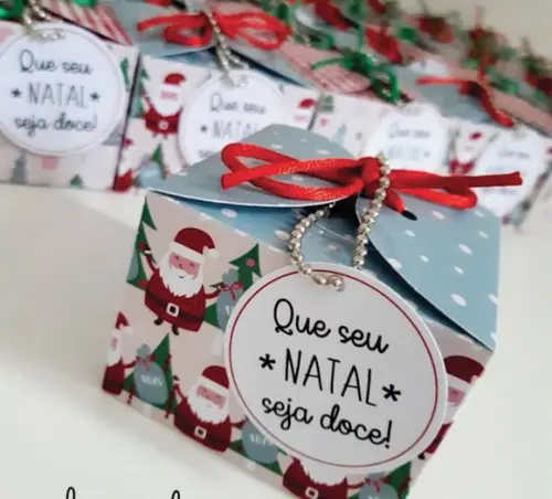 Caixinha para 1 Doce Tema Natal