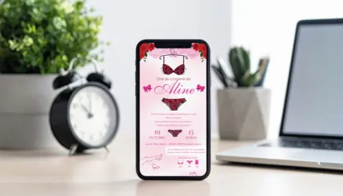 Convite Digital Chá de Lingerie (você Mesmo Edita no Canva)
