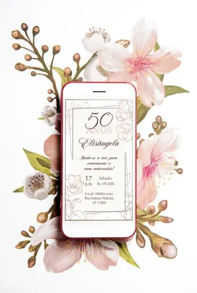 Convite Digital Meus 50 Anos (editado com Seus Dados)