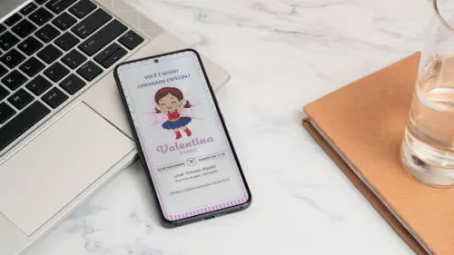 Convite Digital Menina Aranha (você Edita no Canva)