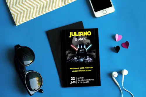 Convite Digital Star Wars (editado com Seus Dados)