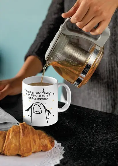 Kit Digital Arte Caneca Flork Sincero