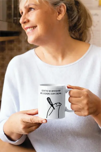 Kit Digital Arte Caneca Flork Sincero