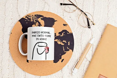 Kit Digital Arte Caneca Flork Sincero