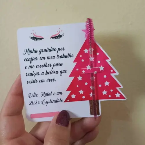 Kit Digital Card Porta Escova de Cílios Natal