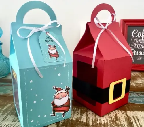 Kit Digital Duo Caixas Mine Panetone de Natal