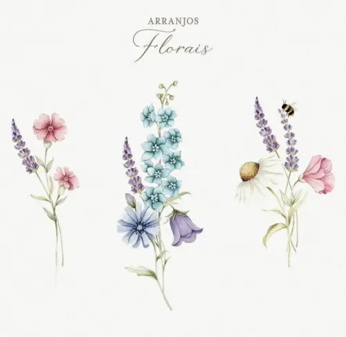 Kit Digital Flores do Campo Png