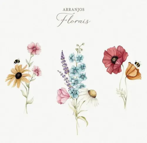 Kit Digital Flores do Campo Png