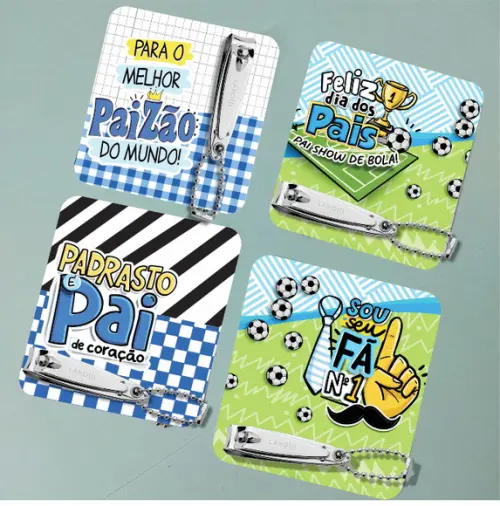 Kit Porta Cortador de Unhas Dia dos Pais 12 Modelos