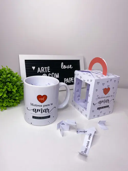 AQUIVO DIGITAL CAIXA CANECA MOTIVOS PARA TE AMAR