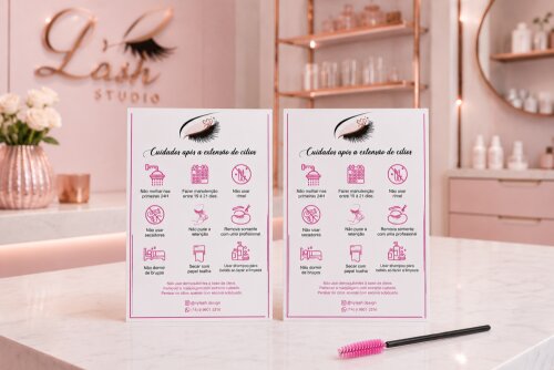 Arquivo Digital Cuidados com Extenção de Cílios - Lashe Designer