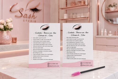 Arquivo Digital Cuidados com Extenção de Cílios - Lashe Design