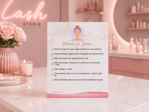 Arte Digital Card Cuidados Após Aplicação do Laser Lavieen