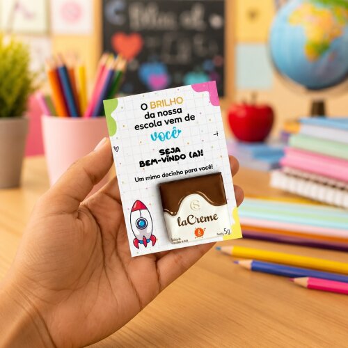 Arquivo Digital Card Porta La Creme Volta as Aulas