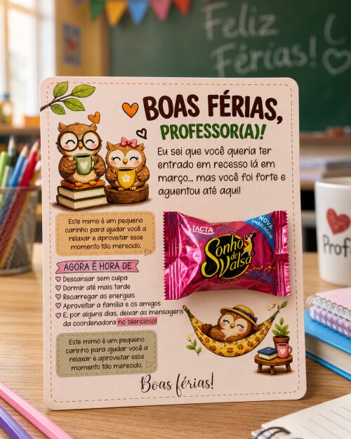Arquivo Digital Card Boas Férias Professor