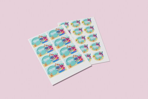 Arquivo Digital Etiquetas Escolares Baby Shark