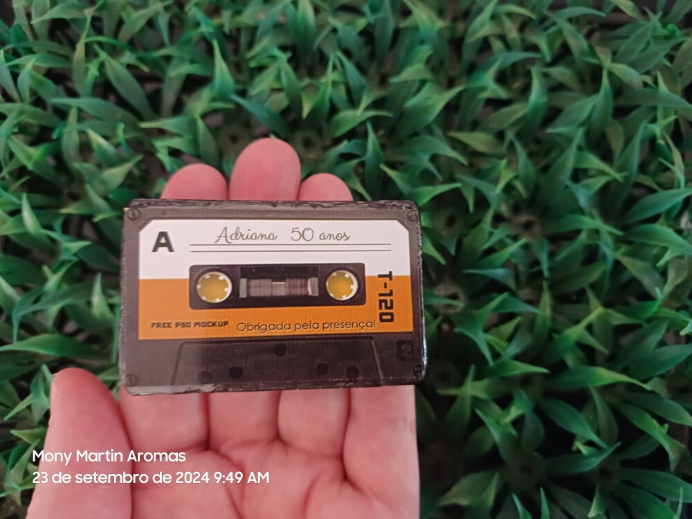 Mini Sabonete Fita k7 Personalizado