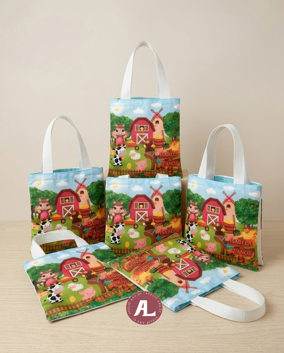 Ecobag Personalizada 20 x 25 para Lembrança de Aniversário