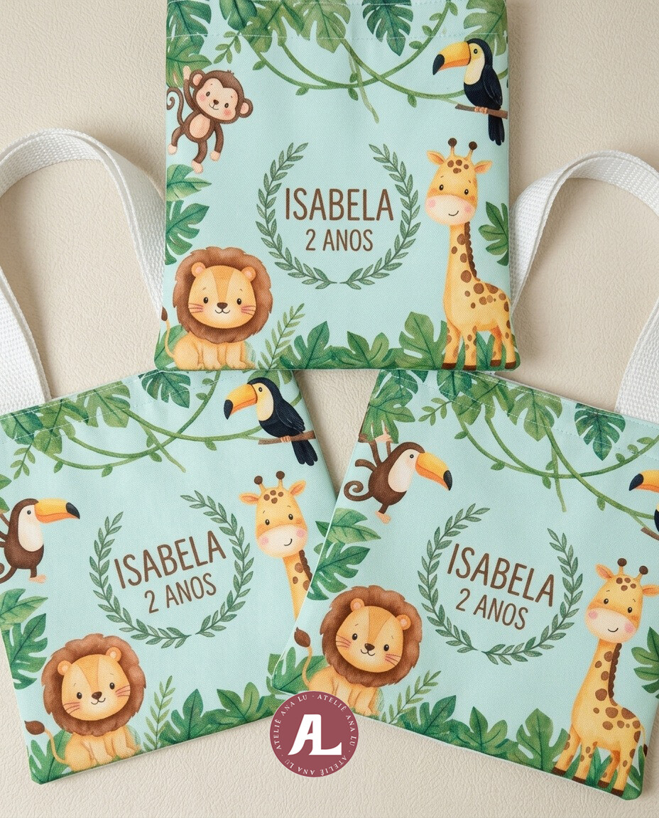 Ecobag Personalizada 20 x 25 para Lembrança de Aniversário
