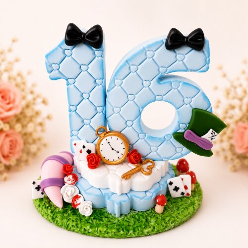 Vela Alice no País das Maravilhas Biscuit