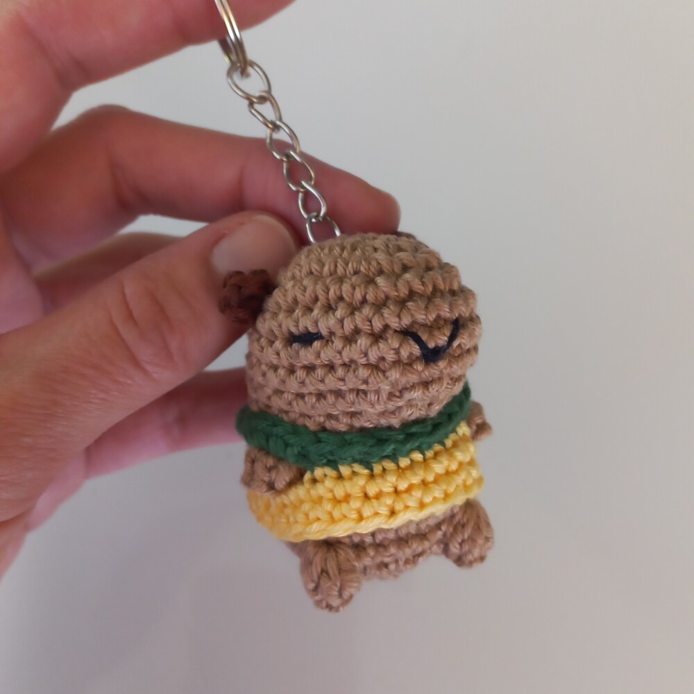 Chaveiro Capivara do Brasil - Amigurumi