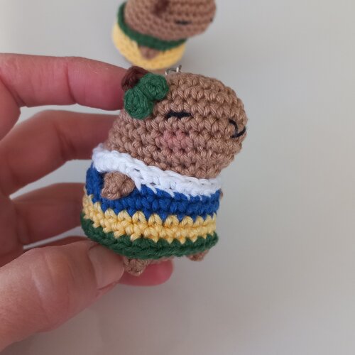 Chaveiro Capivara Amigurumi do Brasil