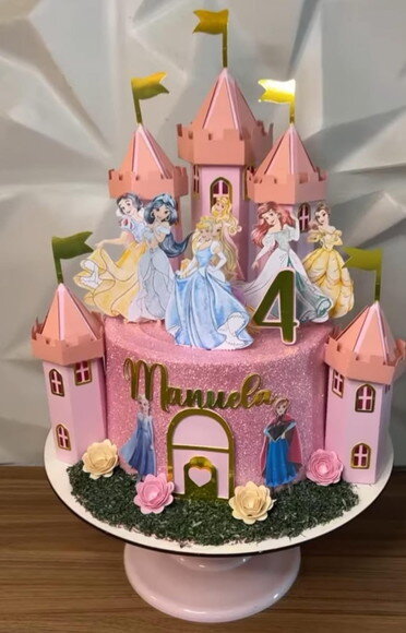 Arquivo Digital Topo Princesas Castelo 3d em Studio3