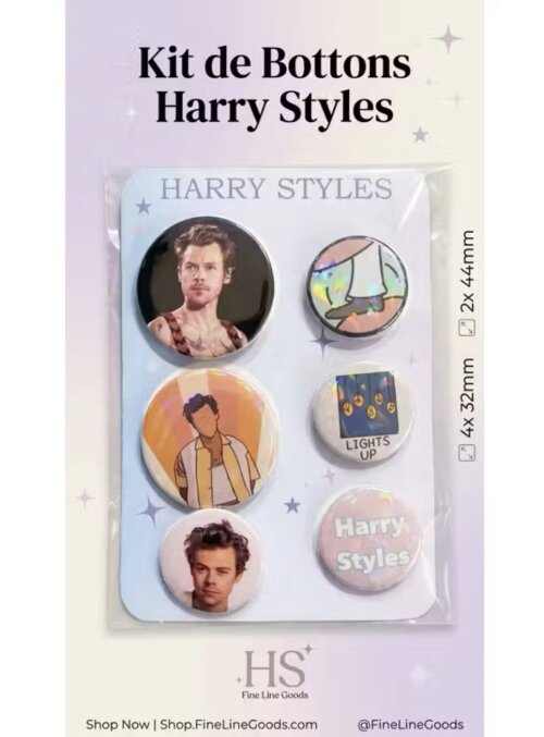 Kit bottons fãs Harry Styles