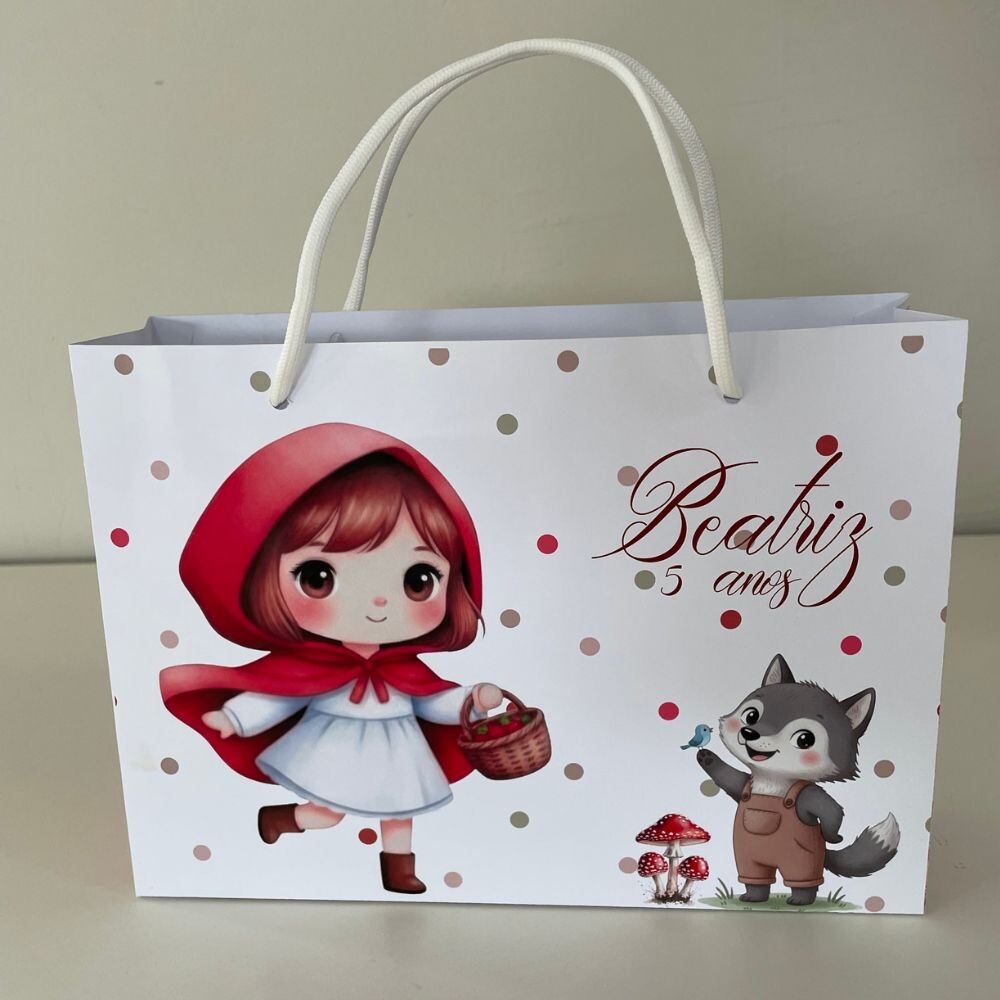 Sacola Personalizada Chapeuzinho Vermelho - Pegue e Monte