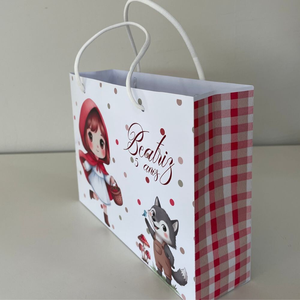 Sacola Personalizada Chapeuzinho Vermelho - Pegue e Monte