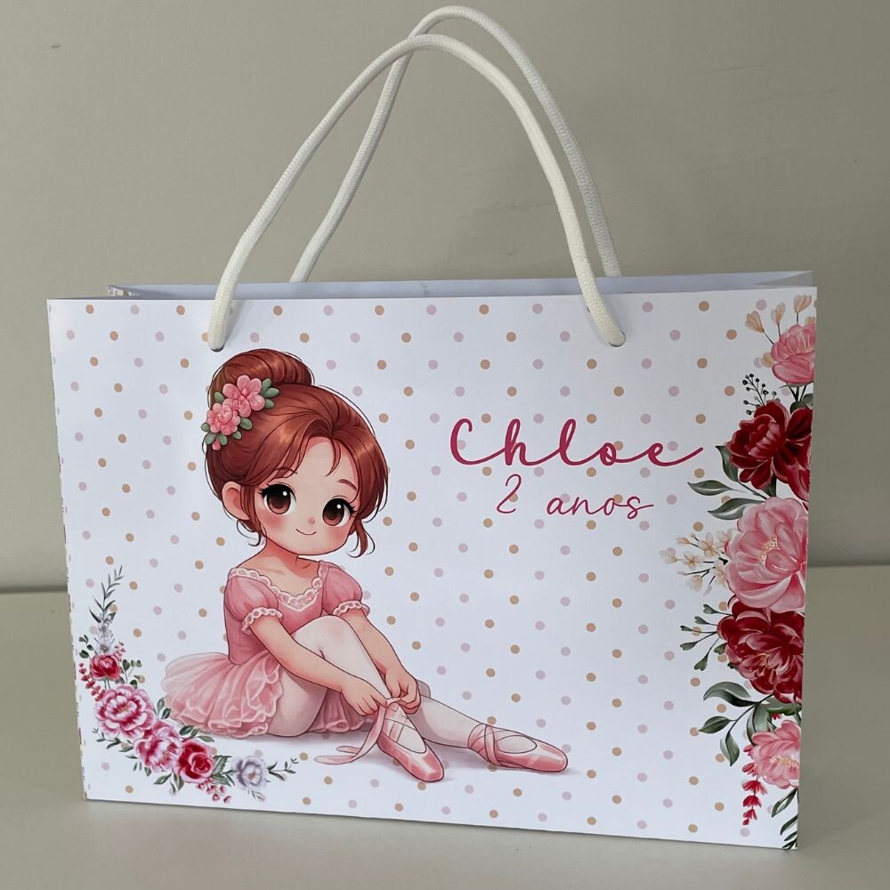 Sacola Personalizada Bailarina - Pegue e Monte