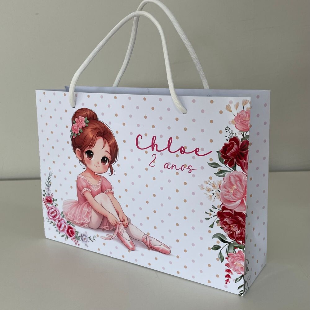 Sacola Personalizada Bailarina - Pegue e Monte